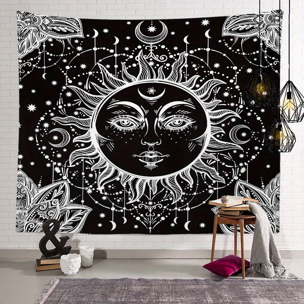 Sun & Moon Tapestry Background Cloth Hanging Cloth Bedroom Bedside Decorative Rental Dormitory Tapestry