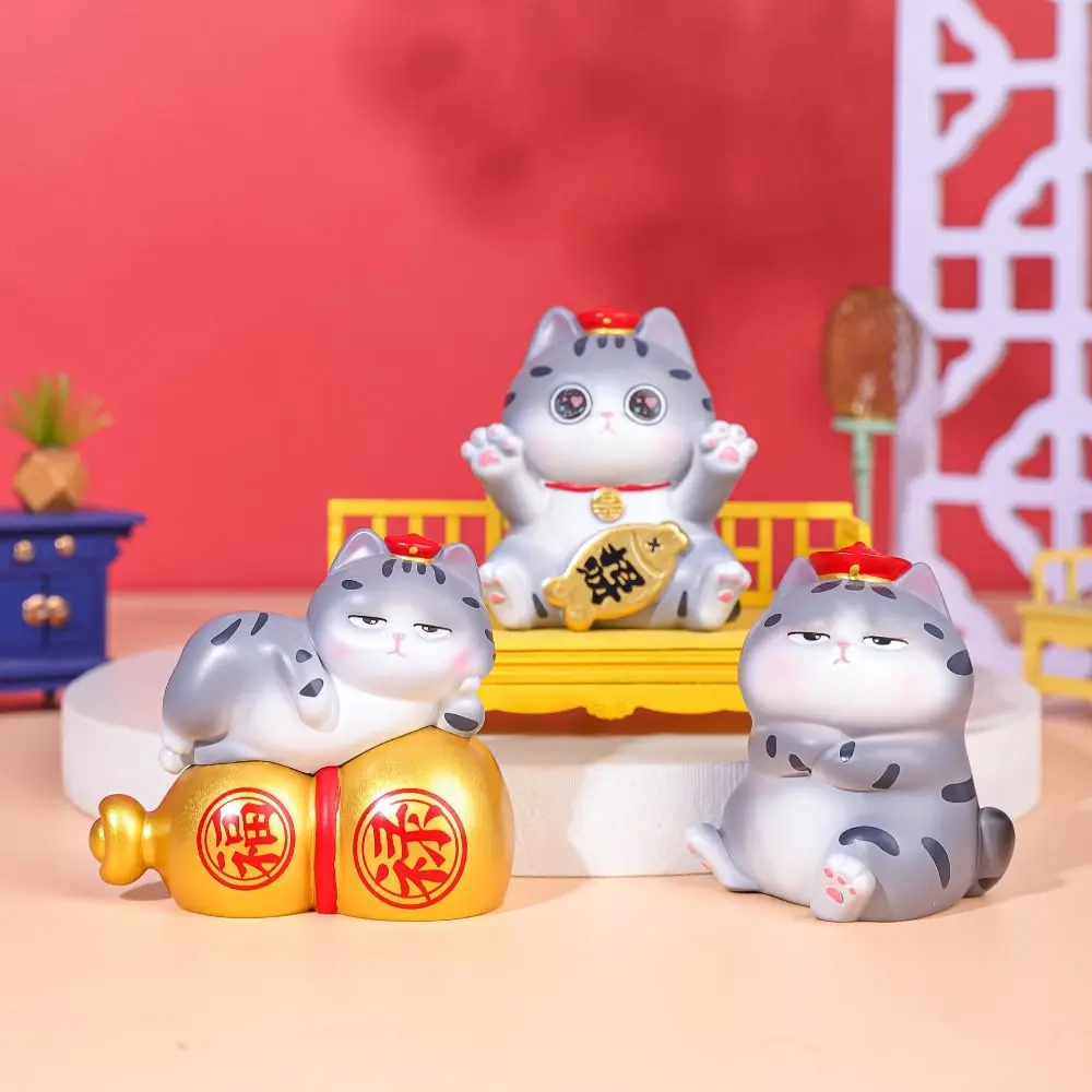Supremo Kat Supremo Kat Ornament Miniatuur Rijkdom Ambachten Mini Hars Pop Cartoon Grappige Cartoon Kat Ornamenten Kinderen