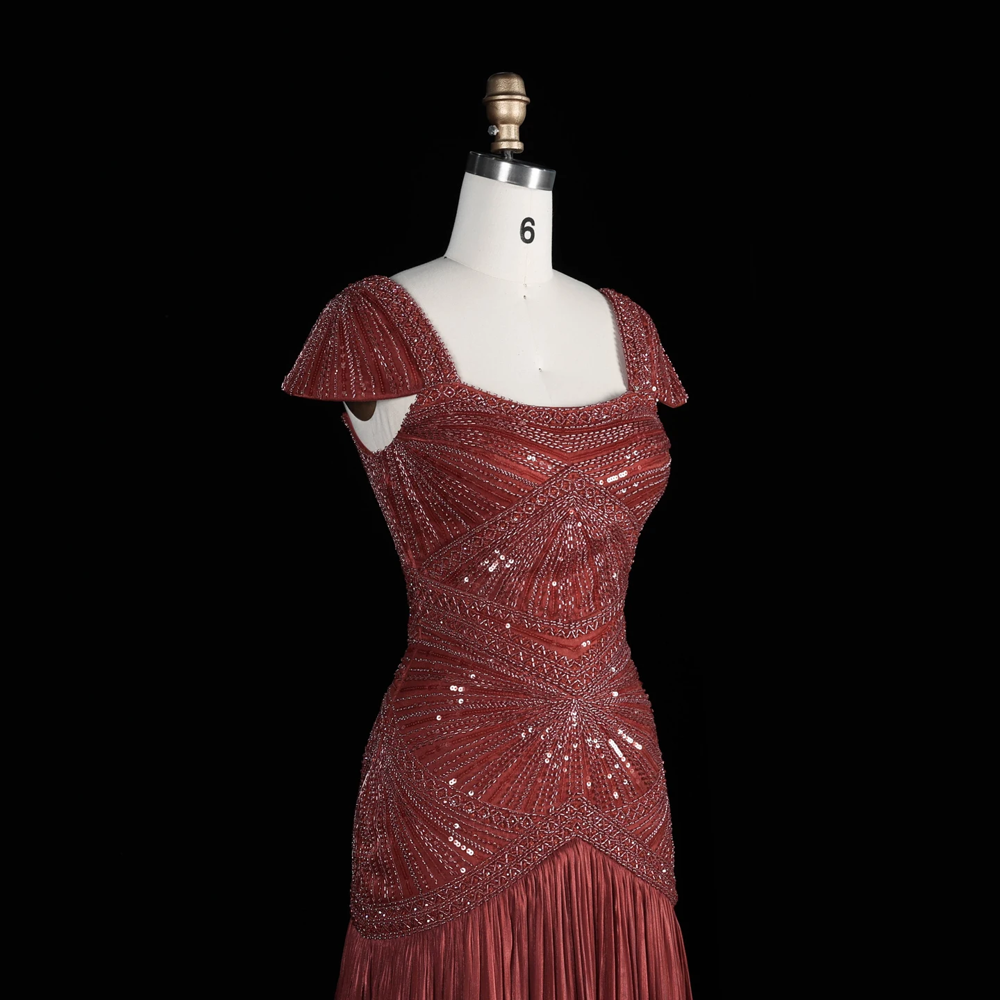 Sharon Said Abendkleider Luxuriöse Meerjungfrauen-Abendkleider, trägerlos, mit Perlen und Pailletten, glamouröse formelle Hochzeits- und Partykleider aus Dubai, SS325, maßgeschneidert – Detail 19