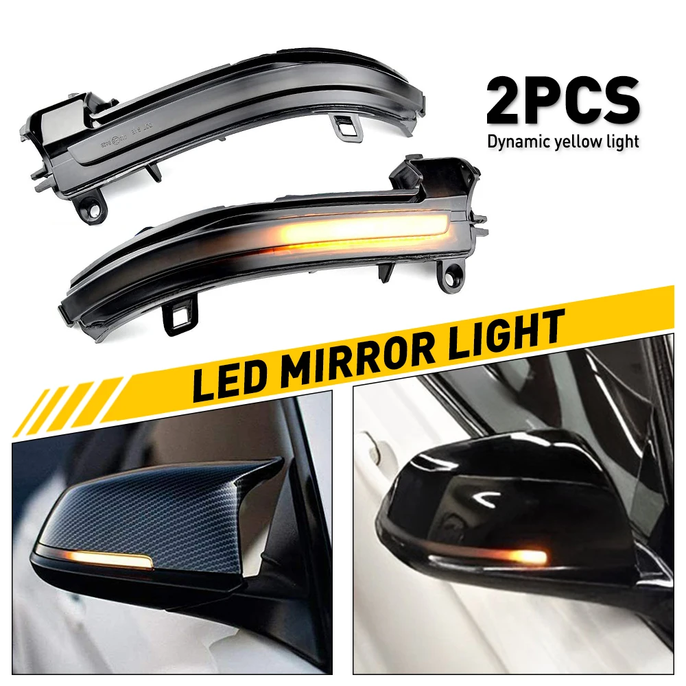 

2Pcs Car LED Side Mirror Light Lamp Amber Dynamic Turning Light For BMW 1 Series F20 F21 2 Series F22 F23 F87 X1 E84 3 Series