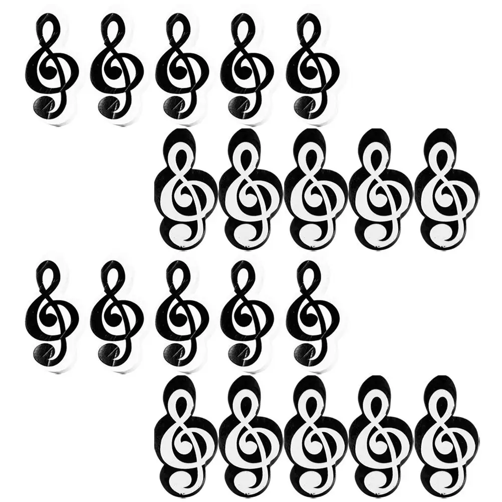 20 Pcs Note Eraser Erasers for School Music Bulk Classroom Girl Instrument