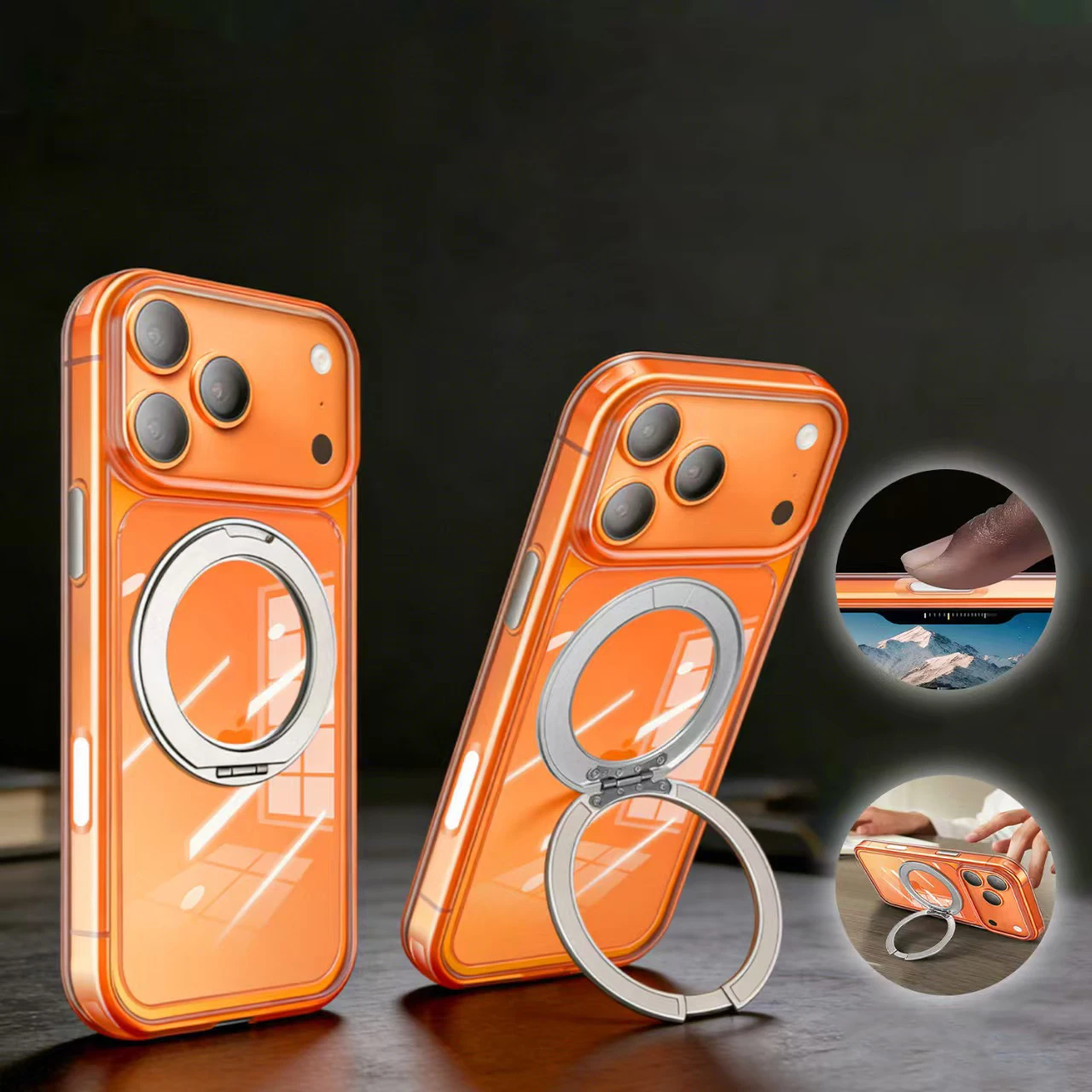Magnetic Case for iPhone 17 Pro Max/17 Pro/17 Air/17 360 Rotating Stand Military Grade Shockproof Camera Control Button Slim