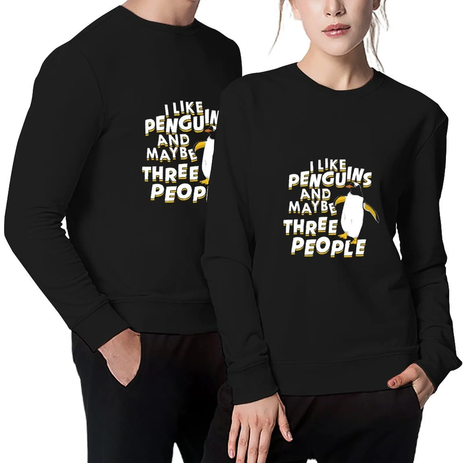 

I Like Penguins And Maybe 3 People Pullover blouse autumn autumn jacket men tracksuits hooded sweatshirt for men