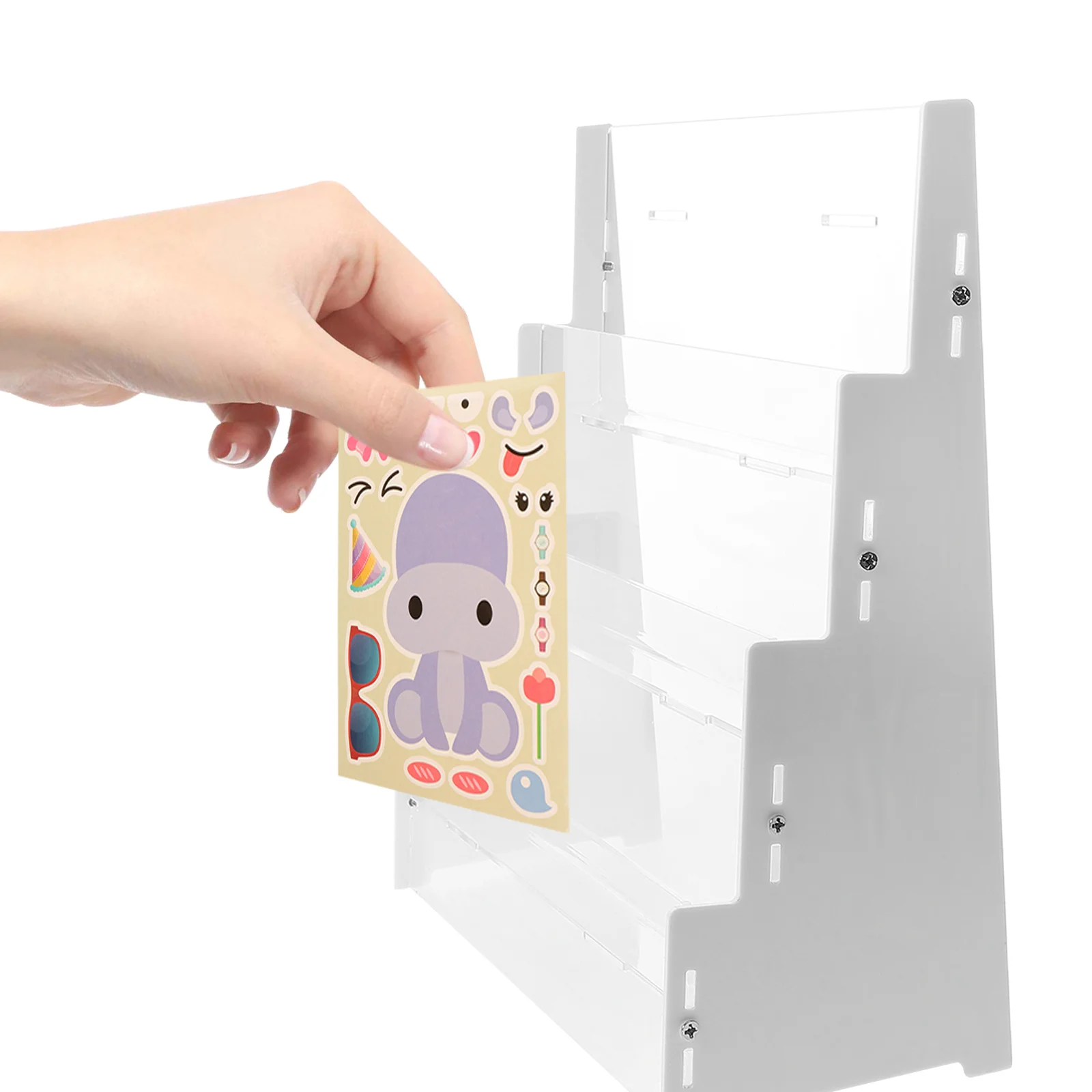 

Acrylic Baseball Card Holder Box White Large Capacity Clear Desk Display Stand for Trading Cards Sports Collectibles Storage