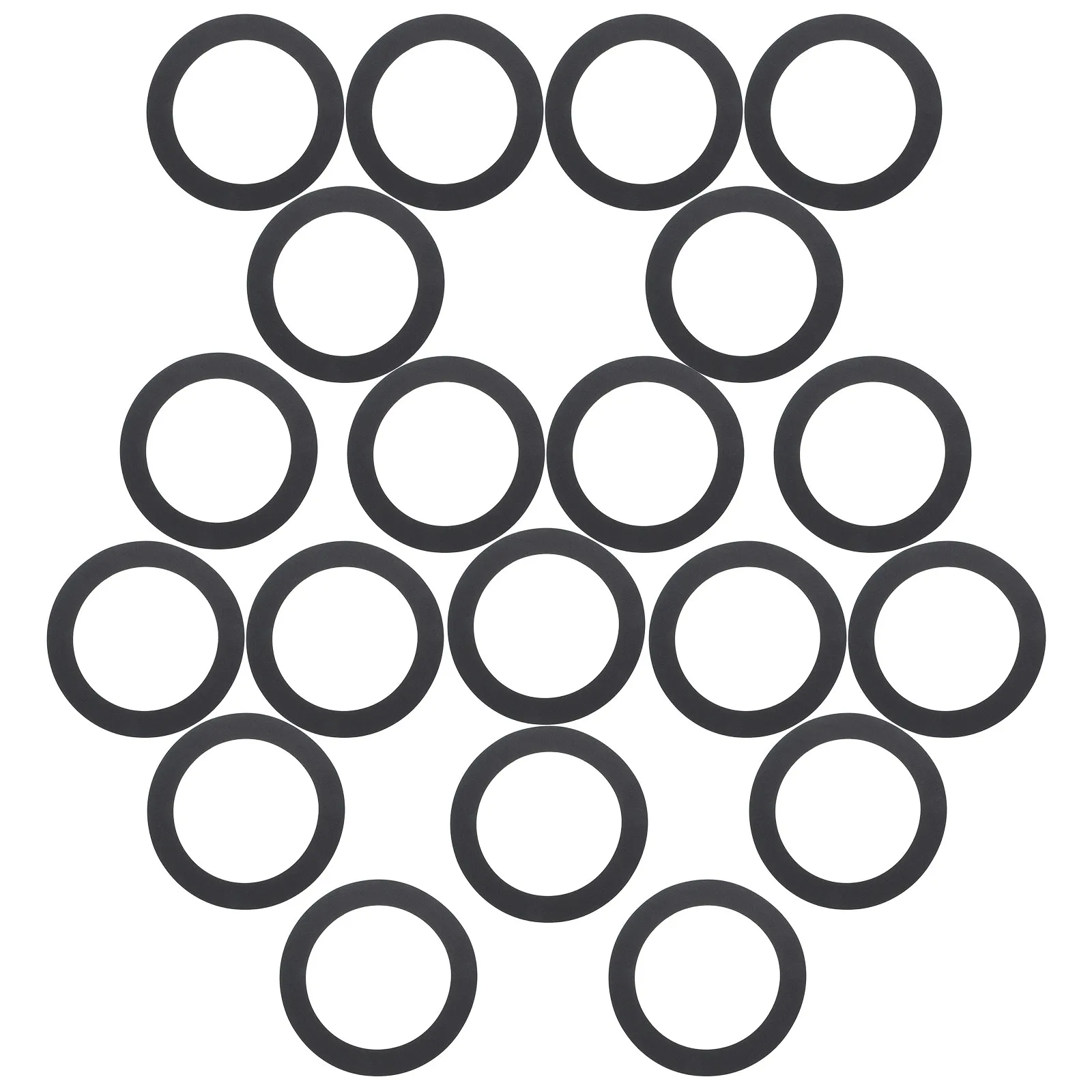 20Pcs Speaker Surround Gasket Audio Repair Kit Black Eva O Ring 10.5x10.5x0.15cm DIY Speaker Ring Replacement for Home Car