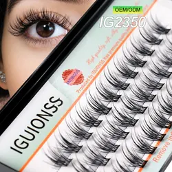 IGUIONSS OEM ODM Segmented Eyelash Extension DIY Natural Individual Lash Makeup Tools Soft Easy to Operate Eyelashes Cosmetics