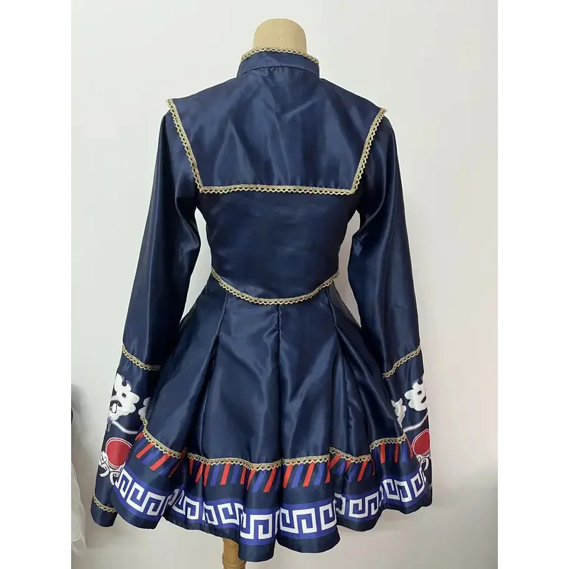 Retro estilo chinês zumbi vampiro cosplay traje dia dos mortos halloween cadáver noiva fantasia vestido lf [5