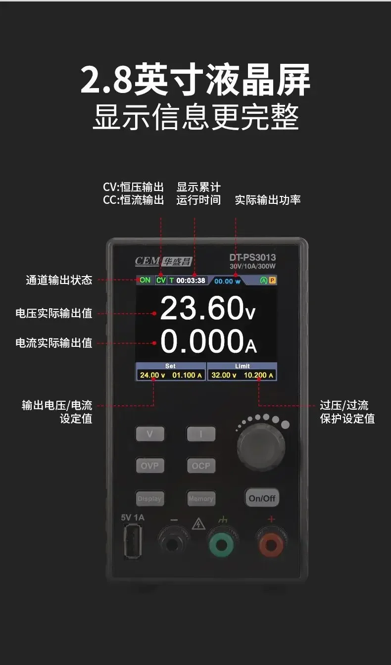 PIXEL HOT DT-PS6053 Digital Portable Electrical Single Channel DC Power Supply Precision Measurement Tool for Electronics
