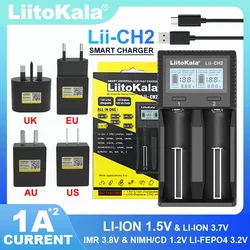 LiitoKala Lii-CH2-5V 2A EU US UK AU Plug 21700 18650 26650 Battery Charger for 1.5V AA AAA Rechargeable Battery 1.2V 3.2V 3.7V
