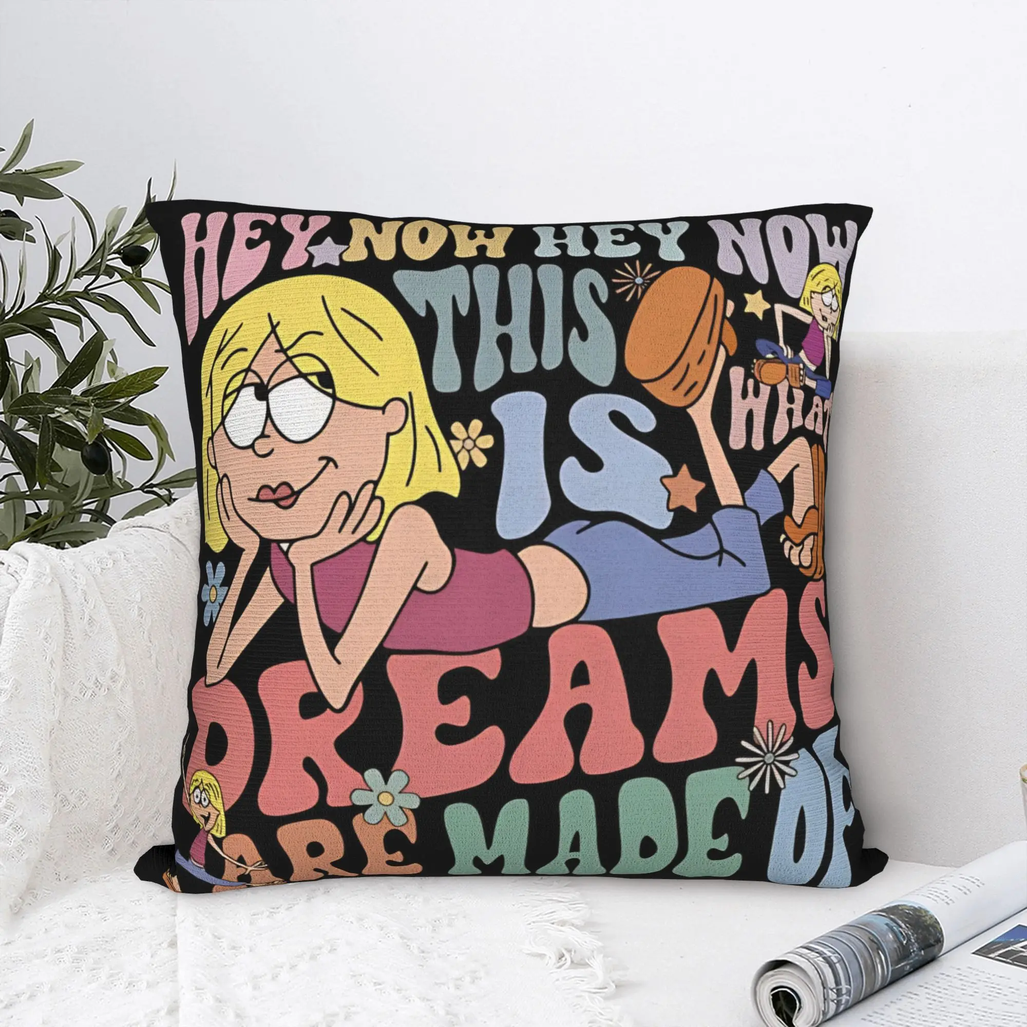 Lizzies Cartoon McGuires Square Pillow Case This is What Dreams Are Made Of Cushion Cover Customized Pillowcase for Car 45x45cm