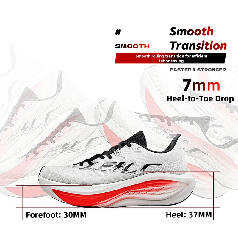 Tênis de Corrida Masculino QIAODAN TG2.0 LEILI 2026 Novo com Alta Absorção de Impacto para Treino de Longa Distância QDB023264285