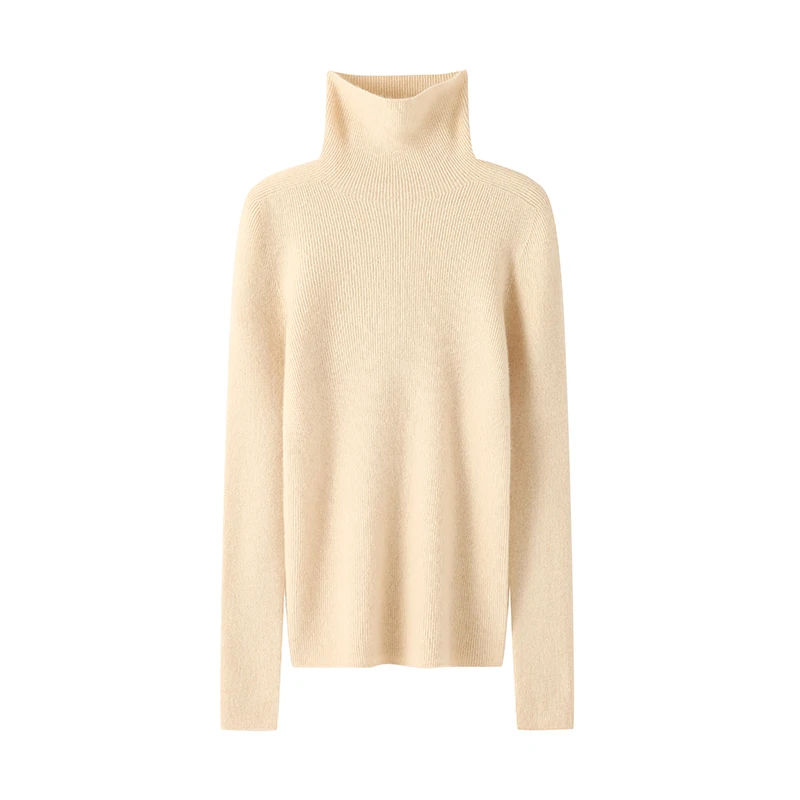 

High Elastic Women's Turtle Neck 100% Cashmere Long Sleeve Bottoming Pullover High Quality Slim Knit Top Women's Clothes 2025New