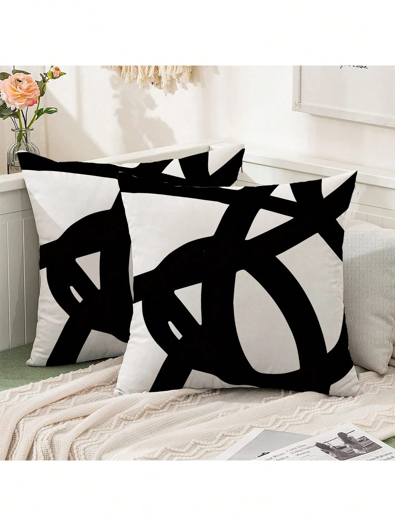 1 Abstract Knot Pillow Cover Double Sided 2D Print Modern Soft Pillow Cover Living Room Bedroom Sofa Decor Minimalist Vibe Gift
