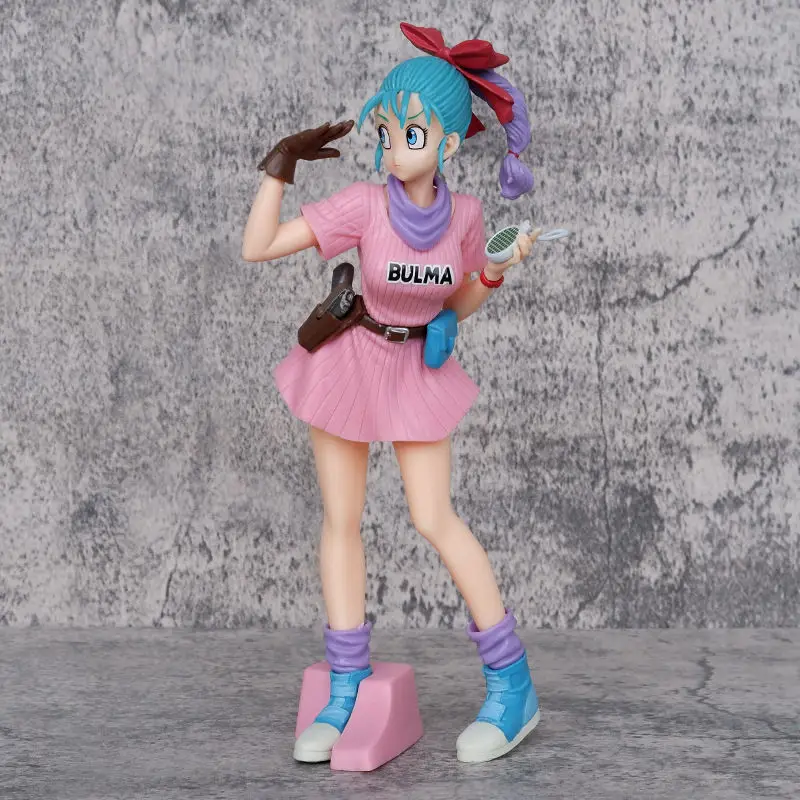 Anime Cartoon Dragon Ball Z 25cm Bulma PVC Action Figure Cute Statue Model Figurine Collectible Dolls Toy Gifts