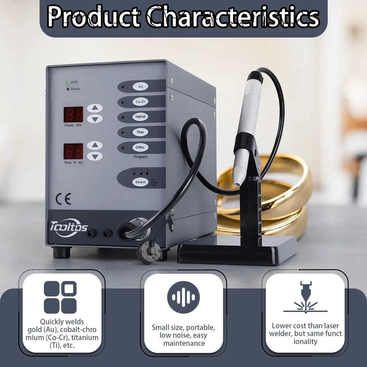 เครื่องเชื่อมเครื่องประดับ Tooltos, เครื่องเชื่อม - เครื่องเชื่อมจุดอัตโนมัติ CNC พัลส์อาร์กอนอาร์ค TIG สำหรับงานเครื่องประดับ 110/220V