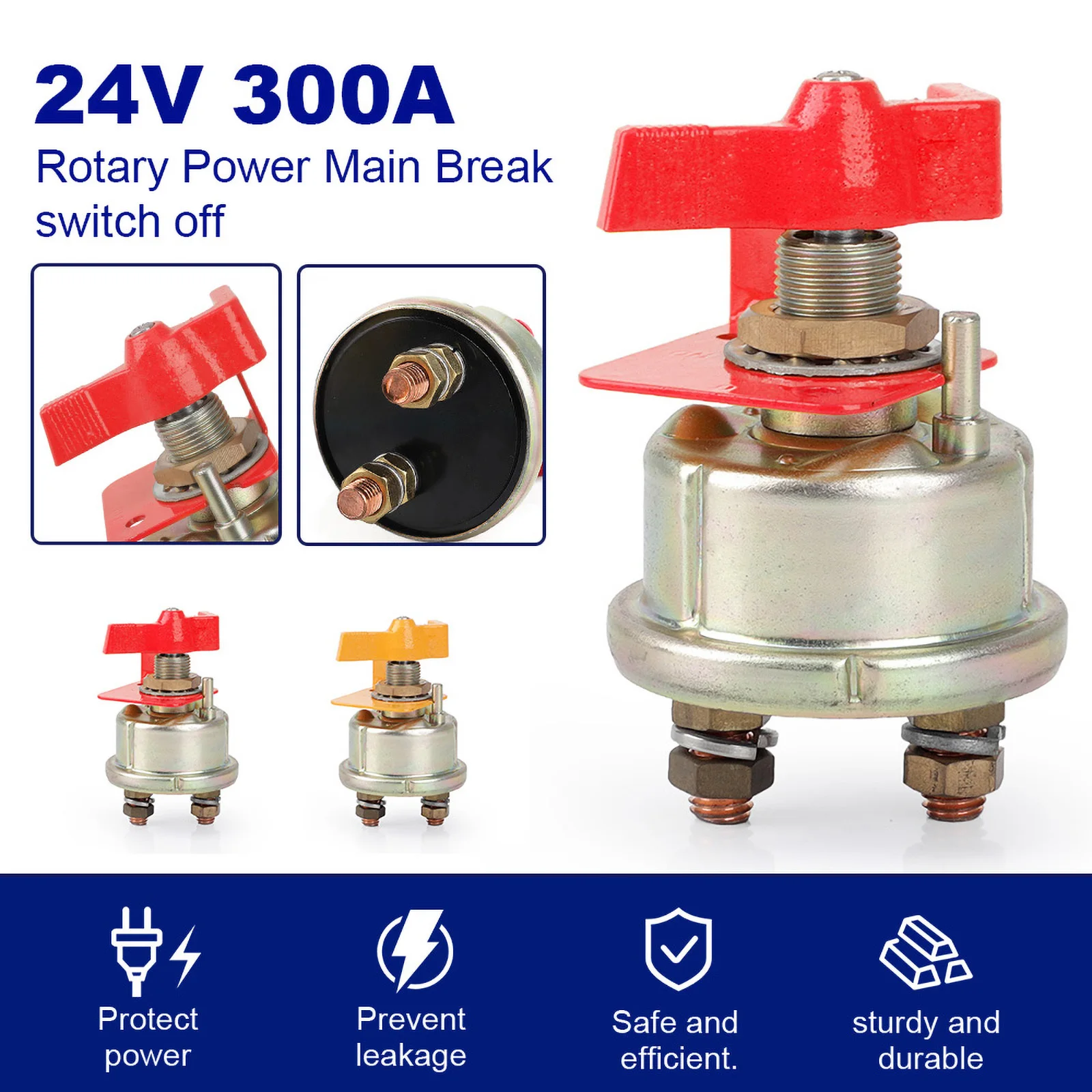 300A Cut Off rotary Battery Switch Isolator Switched High Current Master Disconnect Switches Relays Car Auto Accessories