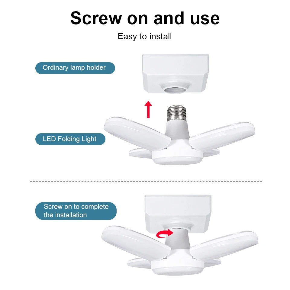 E27 led birne fan blade timing lampe AC85-265V 28w faltbare led glühbirne lampada für home decken leuchte mit fernbedienung