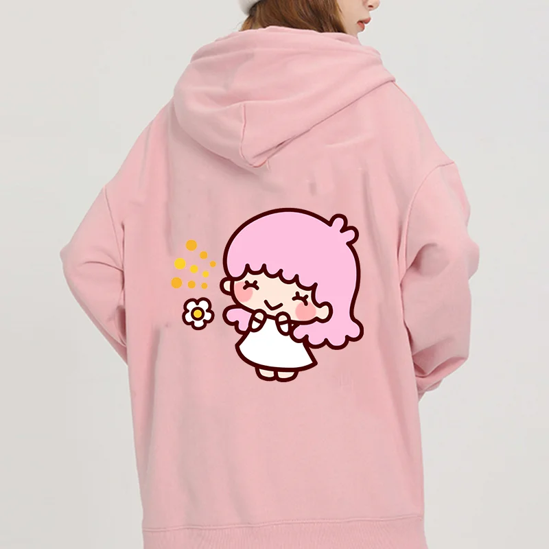 Sanrio Little Twin Stars Men\'s and Women\'s Hoodie Casual Street Clothing Long sleeved Sweatshirt Boys and Girls Autumn Top Coat