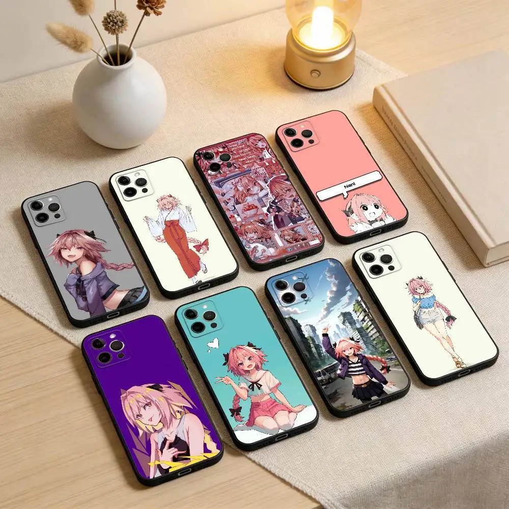 

F-Fate Apocrypha Astolfo Phone Case For iPhone 17,16,15,14,13,12,11 Plus,Pro Max,XS,Soft Silicone Black Cover