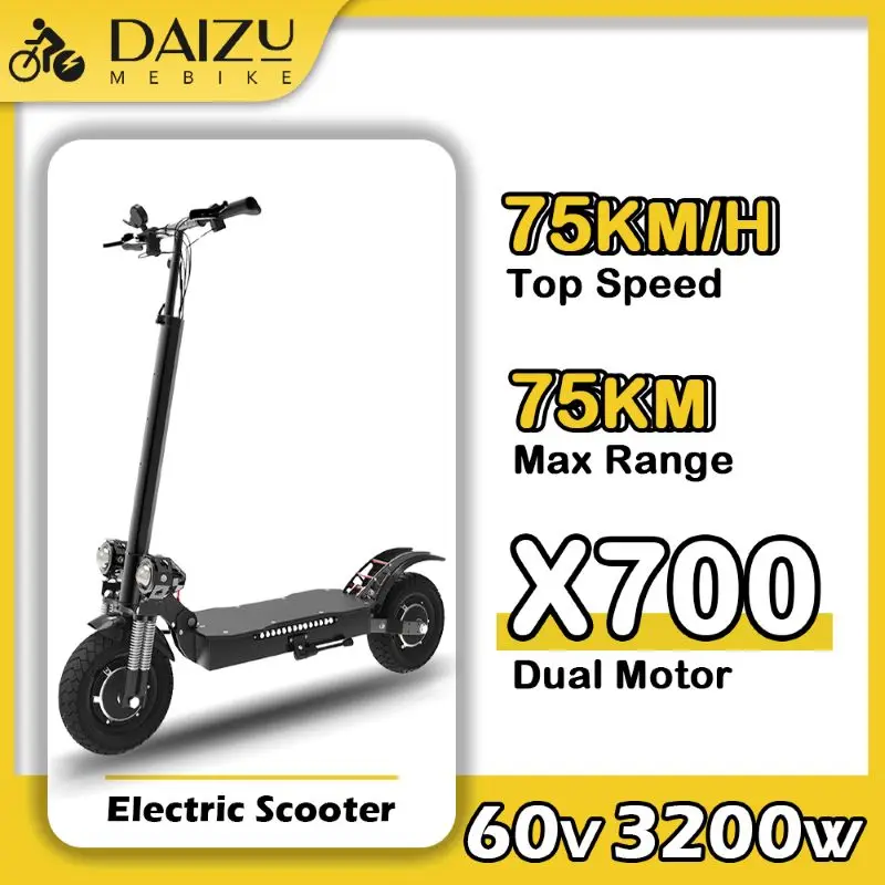 60V 3200W Powerful Folding Commute Electric Scooter X700 for Adults 75KM Max Range Electric Scooter 75KM/H Top Speed E-Scooter