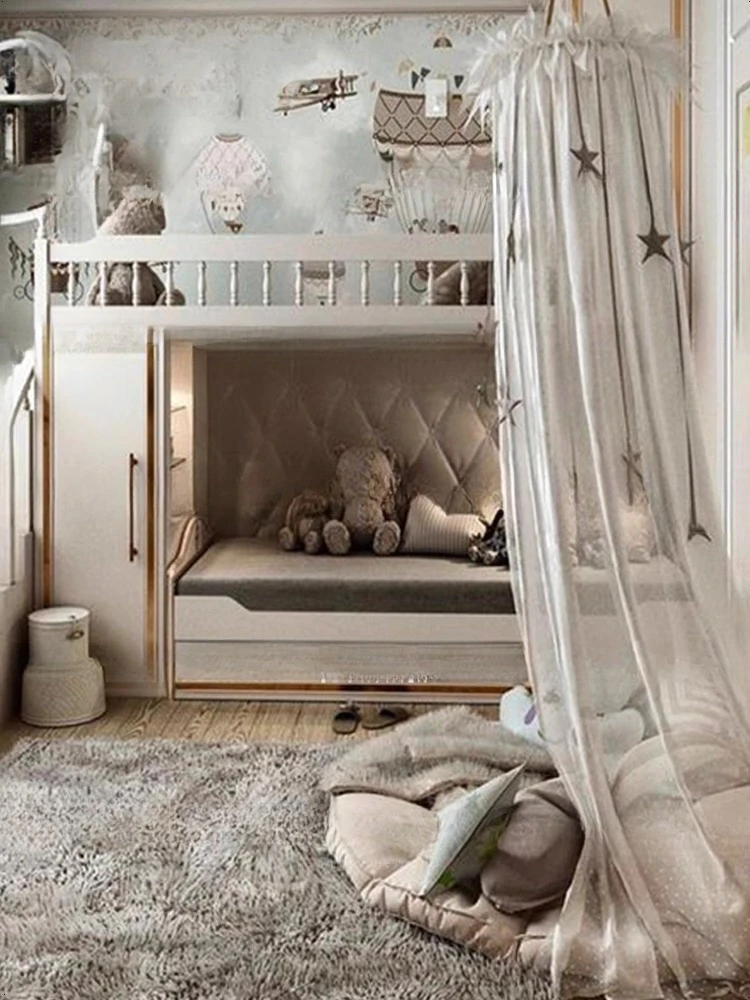 أسرة علوية وسفلية بسيطة وحديثة 1 متر 2 سرير بطابقين، نصف ارتفاع b eds، سرير أبيض مطلي بالذهب