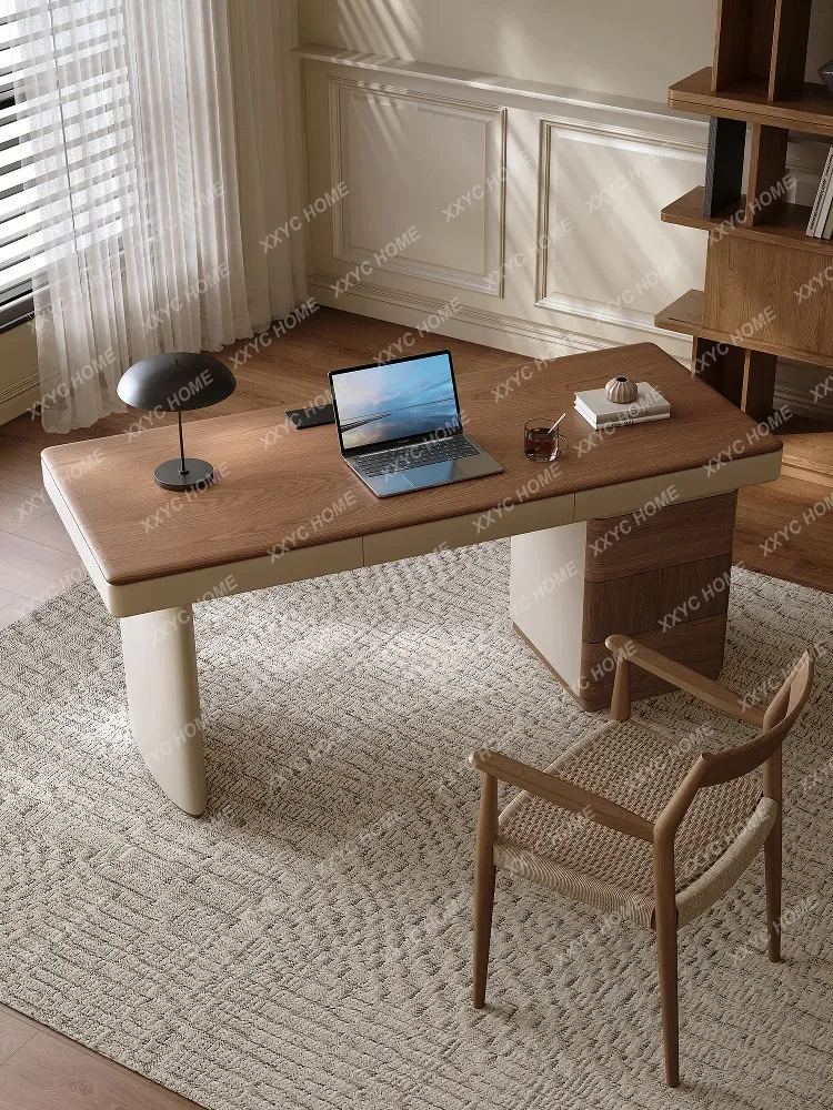 AA Desk light luxury modern high sense Hu household minimalist workbench solid wood board