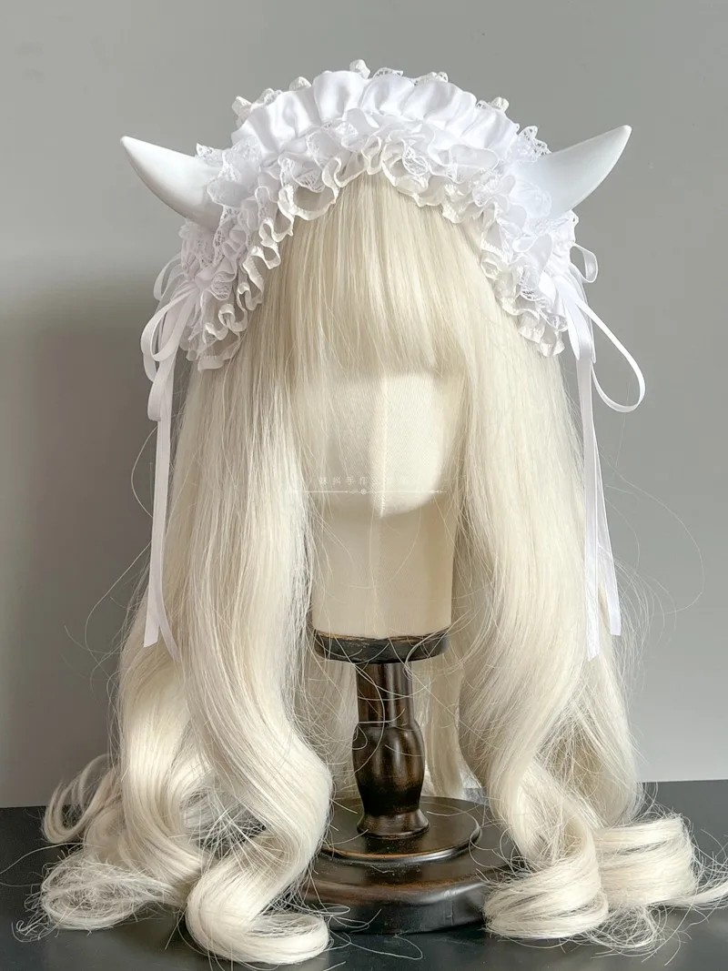 Japanse originele handgemaakte donkere Goth stijl Lolita Halloween duivel hoorn Goth hoofdband cosplay hoofdtooi persoonlijkheid meisje hoofdband