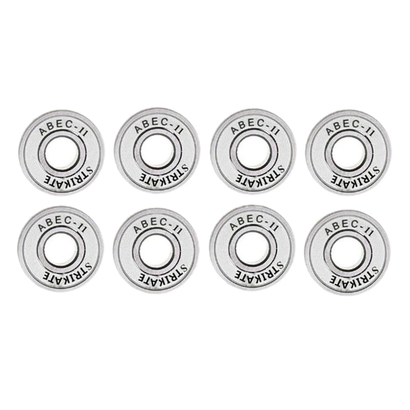 STRIKATE ABEC-11 Bearings Skateboard Longboard Bearings High Speed Skateboard Bearings (8Pcs)White