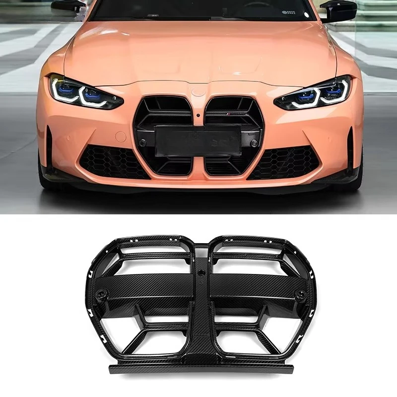 

CSL Style Dry Carbon Fiber Autoclave Front Bumper Grille Nose Trim Bezel New Condition for G80 M3 G82 M4 2021+