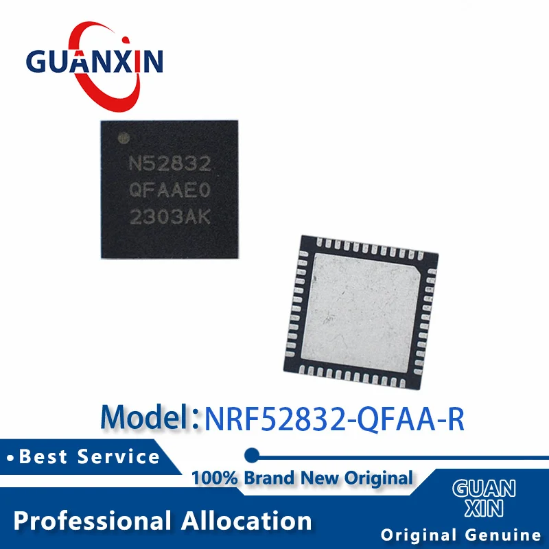 

100% New NRF52832-QFAA-R NRF52832-QFAA-R7 QFN-48 Markin N52832 NRF52832