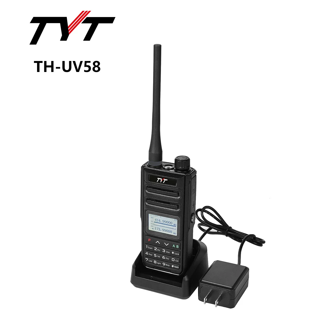 TYT TH-UV58 Radio 10W IP68 3200mAh Walkie Talkie 136-174MHz 400-480MHz Daul Band 200 Channels Type C Charging TH-UV98PLUS RA89