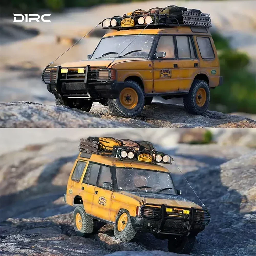 D1rc novo segundo modelo de controle rc geração de carro simular chassi de metal 313mm distância entre eixos 1:10 troféu de camelo para land rover discovery