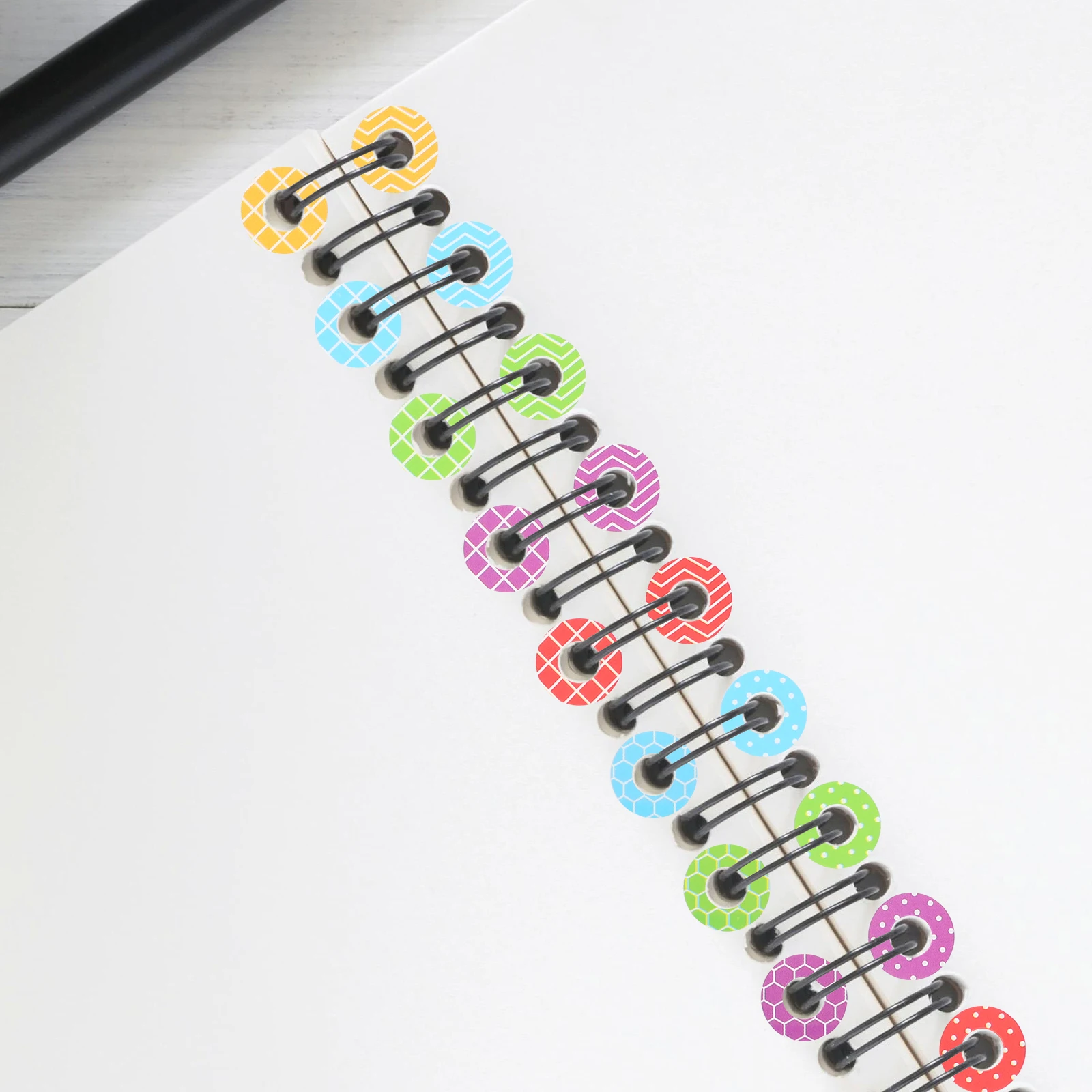 

50pcs 10 Sheets Colorful Label Stickers Hole Reinforcement For Loose Leaf Paper Binder Diy Planner Round Adhesive Reinforcements