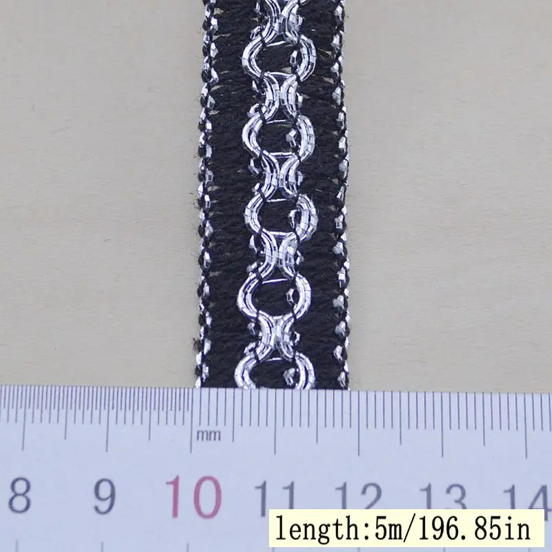 5 Meter/16.4Ft Elke Pack Nieuwe Kant met Kleding Accessoires Gebreide Kant DIY Ambachten Avondjurk Gebogen Rand Stiksels haak Lijn Kant