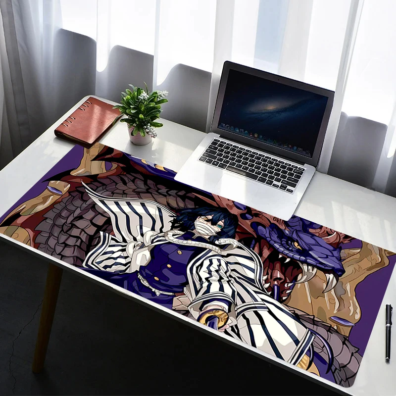 Podkładka pod mysz Akcesoria do gier komputerowych Podkładka pod mysz HD Gumowa podkładka D-demon Slayer Obanai Iguro Podłużana podkładka na biurko Podkładka pod klawiaturę dla graczy laptopów