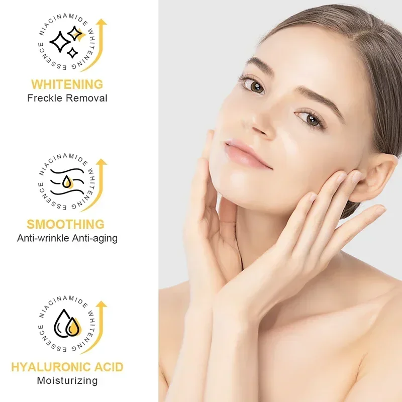 24K Goud Whitening Sproeten Serumcrème Verwijderen Donkere Vlekken Melasma Niacinamide Lichter Melanine Acne Littekens Anti-Aging Huidverzorging