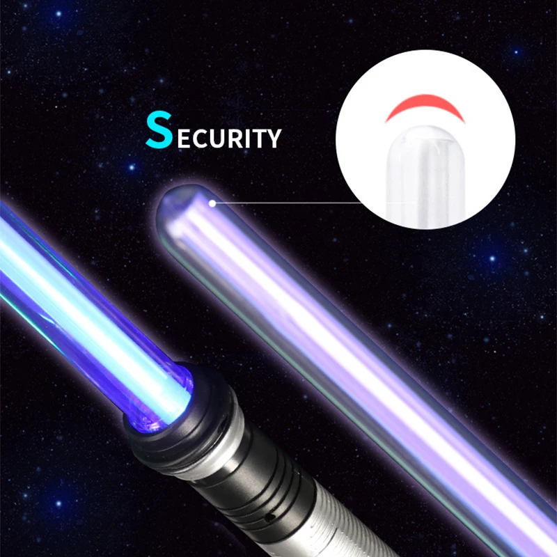 new 80/66cm Lightsaber Dueling RGB Laser Sword Toys Light Saber 7 Colors Kids Force FX FOC Blaster Toys Jedi Laser Sword Gift 2P