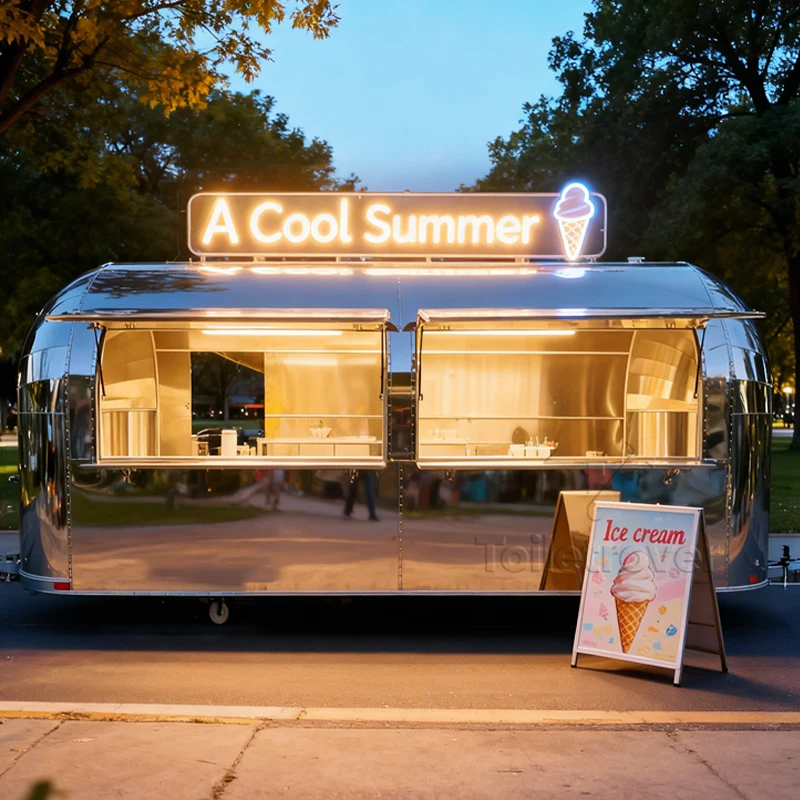 

Usa Most Popular Fully Equipped Food Trailer Fast Food Truck Street Mobile Food Truck Trailer for Outdoor Catering Events