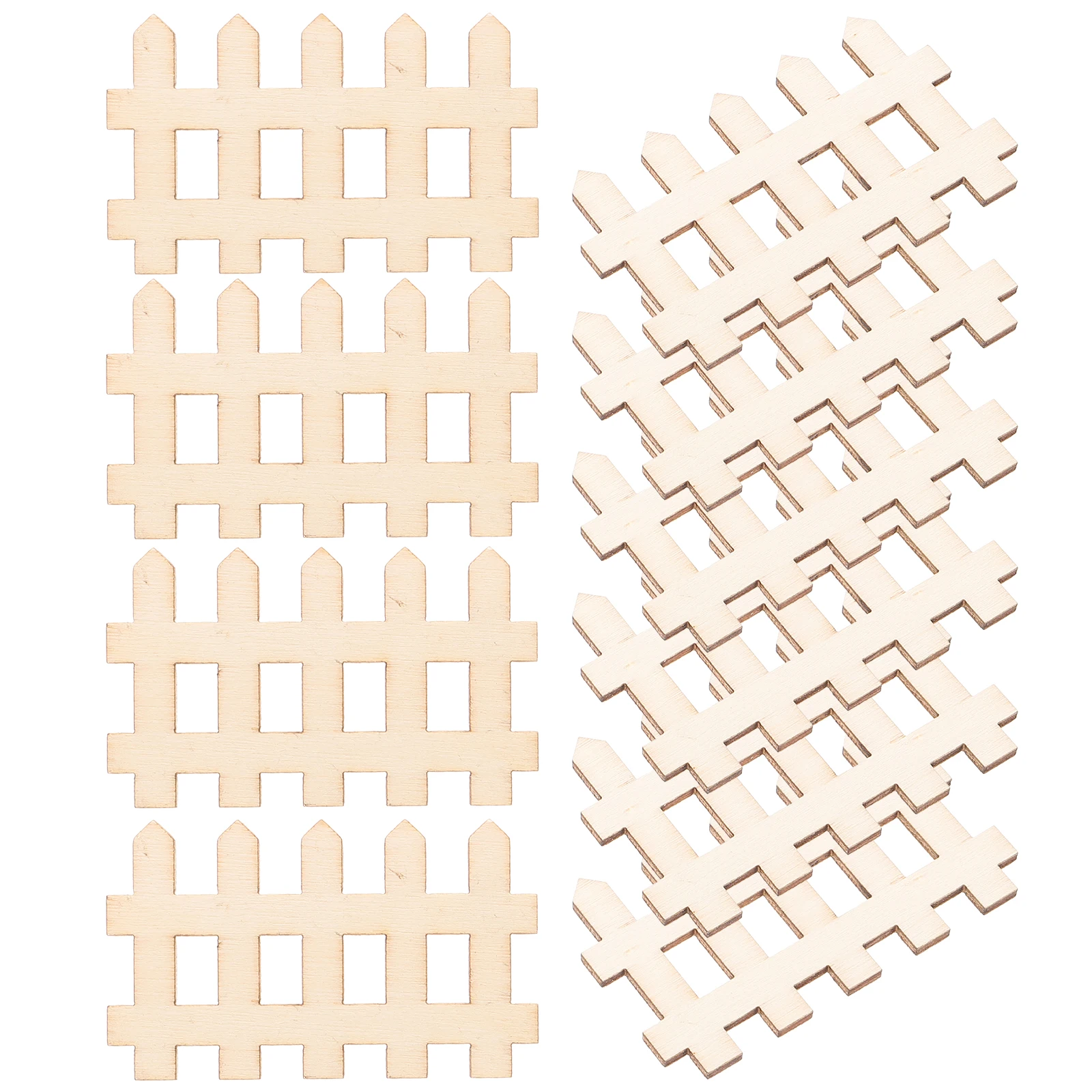 

100 pcs Mini Props for DIY Garden Decoration Smooth Surface Fence Ornaments Landscape Mini Picket Fence Supplies