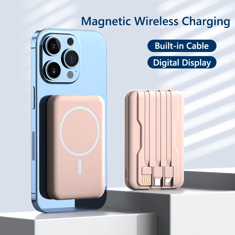 

Magnetic Power Bank 20000mAh 10W Wireless Fast Charging External Battery Powerbank Portable Charger For iPhone 16 Xiaomi Huawei