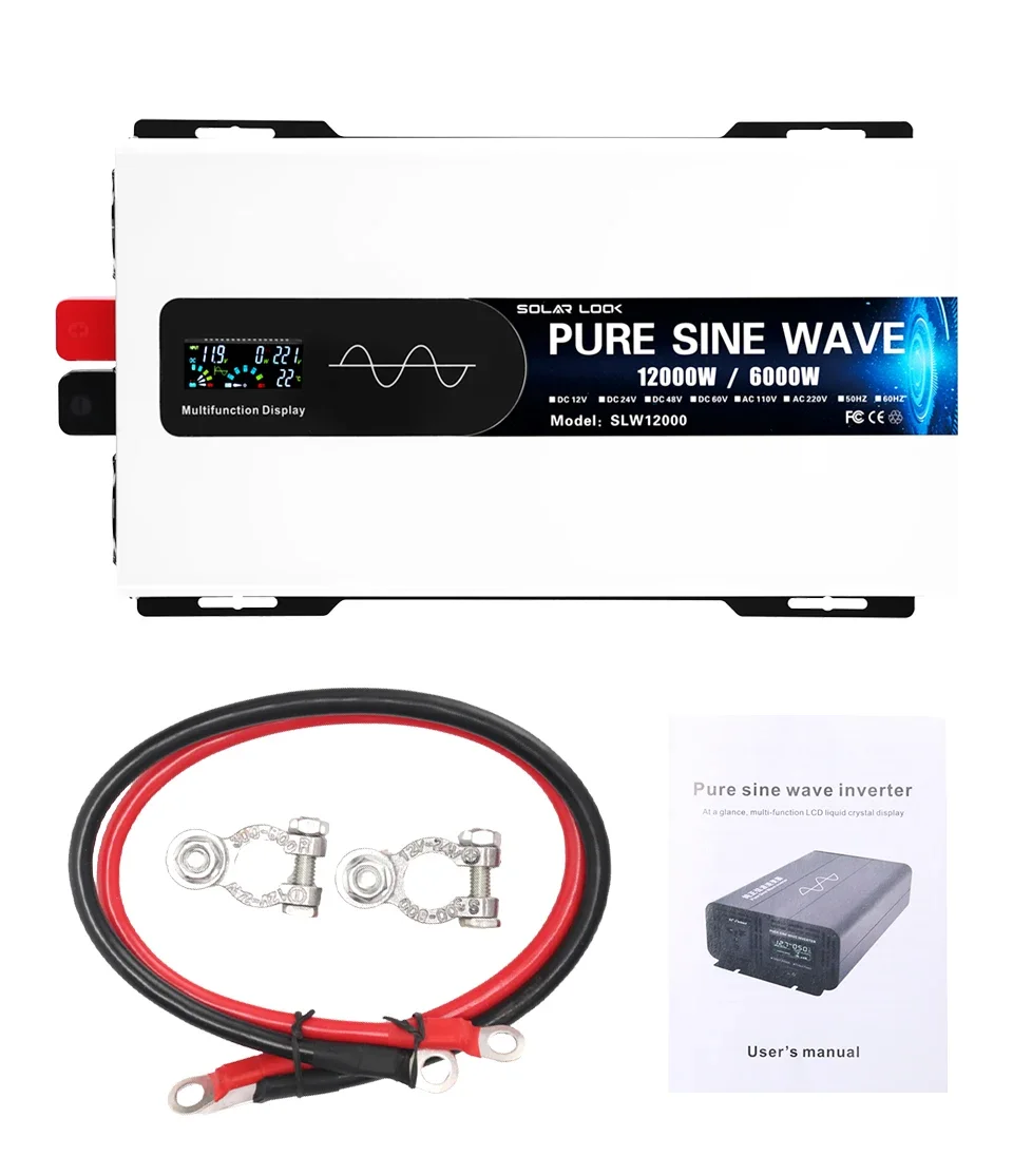 Wholesale 6000W 8000W 12000W Pure Sine Wave Inverter Car Inverter Power Inverter DC12V To AC 220V Socket Converter for Car Home