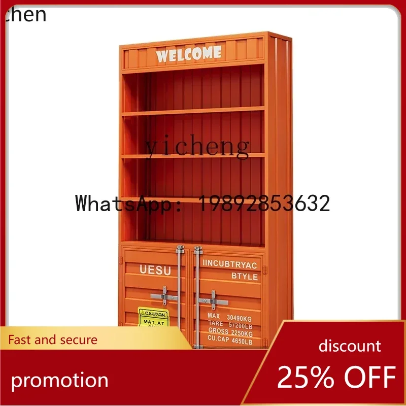 YFY  Retro Industrial Style Handcrafted Cabinet Storage Container Wine Cabinet Product Display Wall-Mounted Display Rack