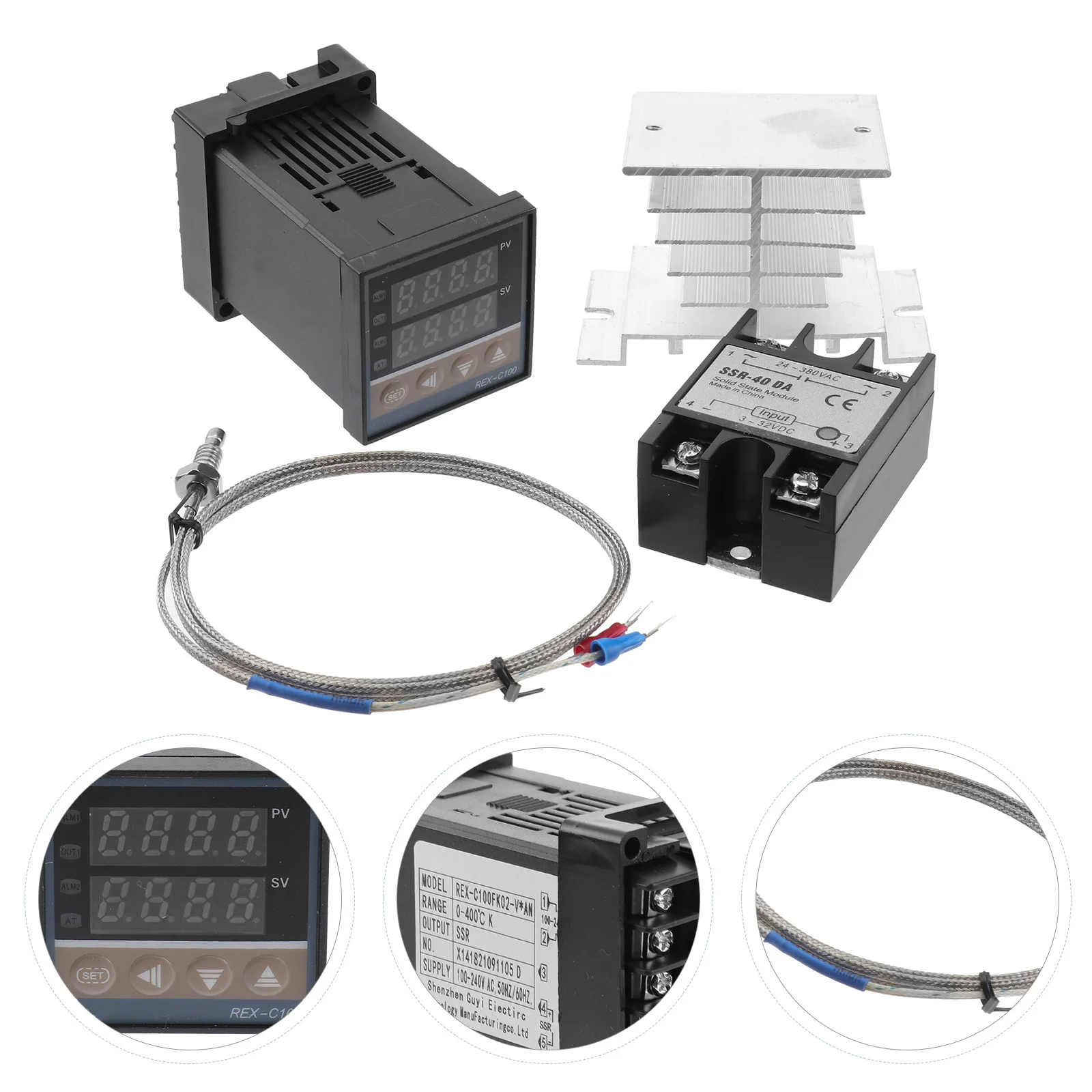 

4Pcs Digital Thermostat Temperature Controller High Stability - Ssr Output K Type Sensor Digital Thermostat