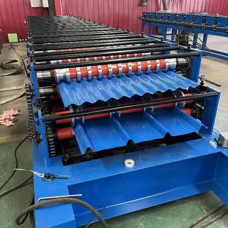 Fully Automatic Trapezoid/Corrugated Roofing Sheet Making Machine Tile Making Machine Roof Sheet Crimping Machine