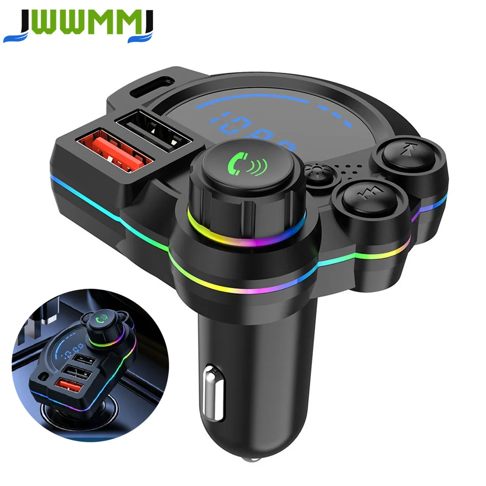1PCS USB-C Car Charger Bluetooth Car 5.3 FM Transmitter Adapter 20w PD and QC 3.0 for Cars SUV Truck