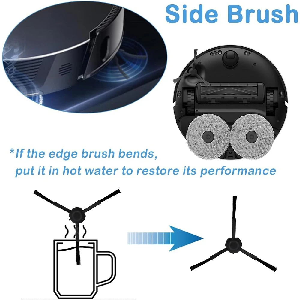 For Xiaomi Robot Vacuum S20+ / S10 Plus / B108GL / B105 / B108CN B113CN Spare Parts, Main Side Brush Filter Mop Replacement