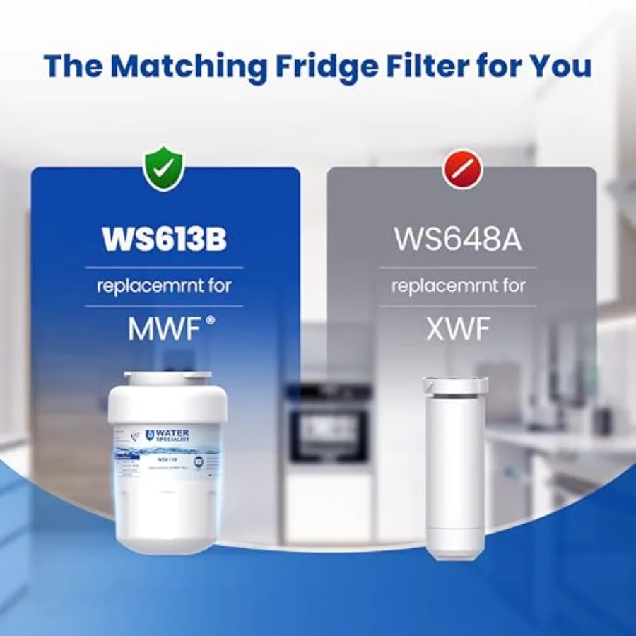 استبدال WS613B لـ MWF ®   سمارت ووتر ®   MWFP MWFA GWF HDX FMG-1 WFC1201 GSE25GSHECSS PC75009 RWF1060 كينمور ®   9