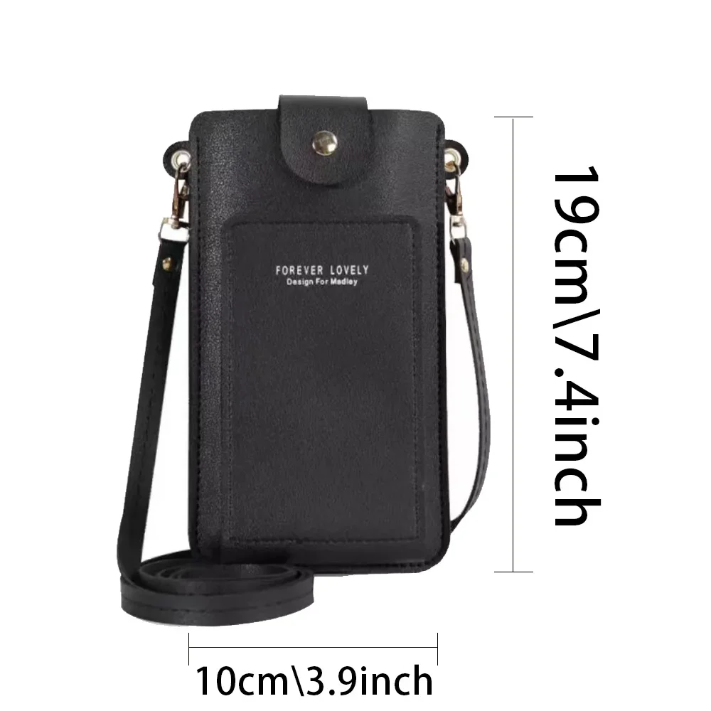 Cat Print Women Mobile Phone Bag Handbags Leather Wallets Touch Screen Cell Phone Purse Universal Crossbody Shoulder Bags