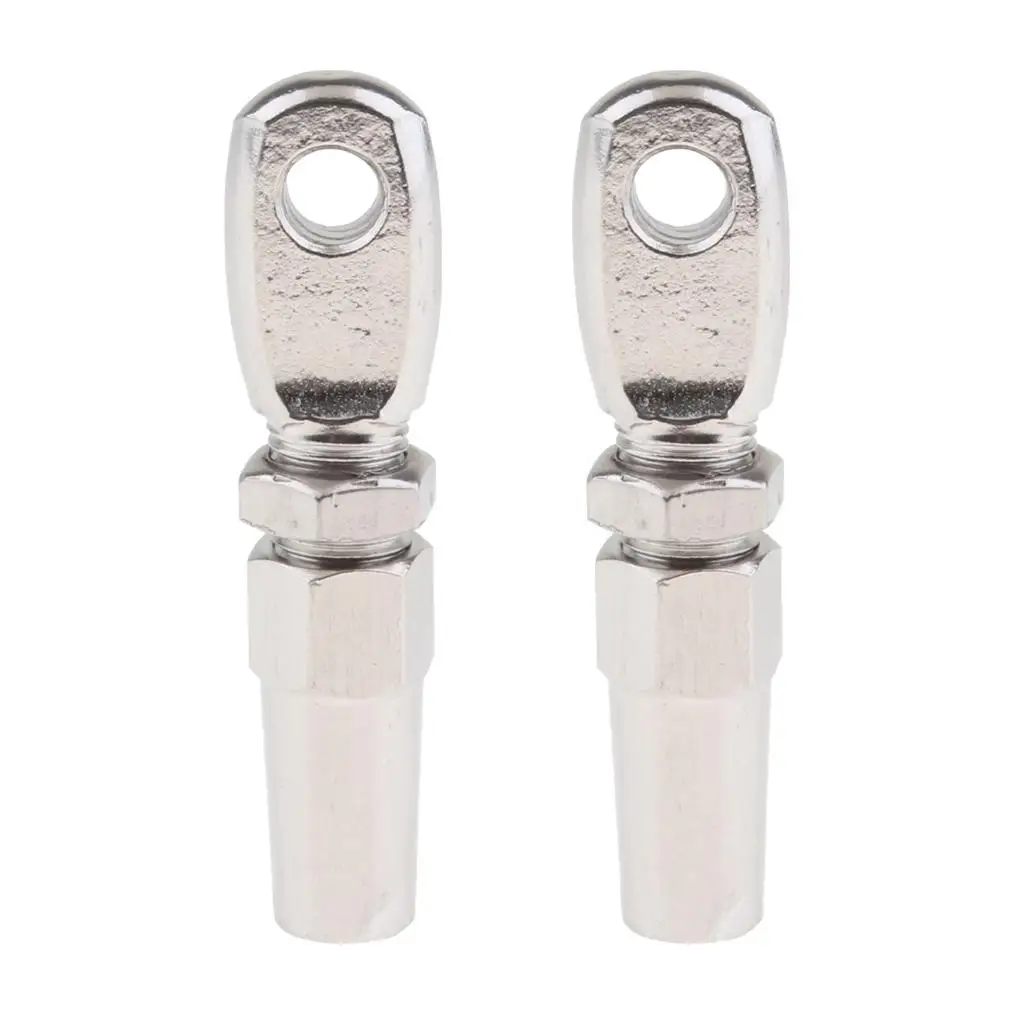 2Pcs Wire Rope Fitting Stainle Steel DIY Fitting Hardware for 3mm Rope