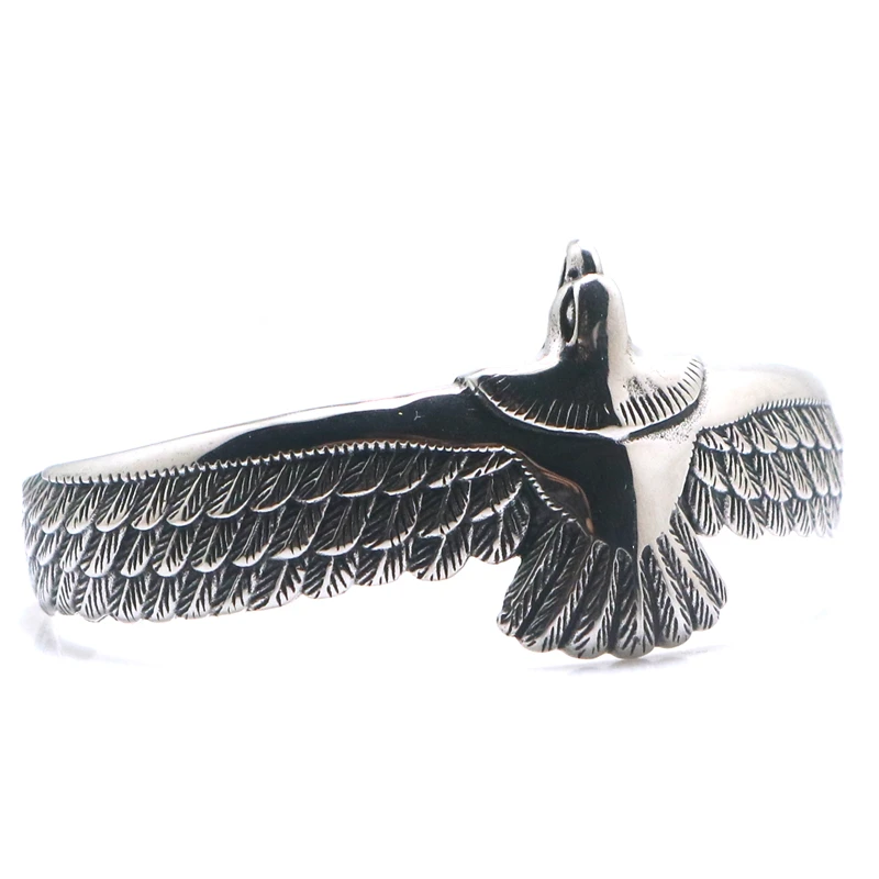 Unisex 316L Stainless Steel Eagle Biker Rider Bangle Newest